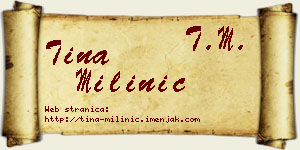 Tina Milinić vizit kartica